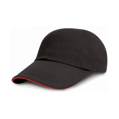 Result Headwear Junior Low-Profile Heavy Brushed Cotton Cap With Sandwich Peak